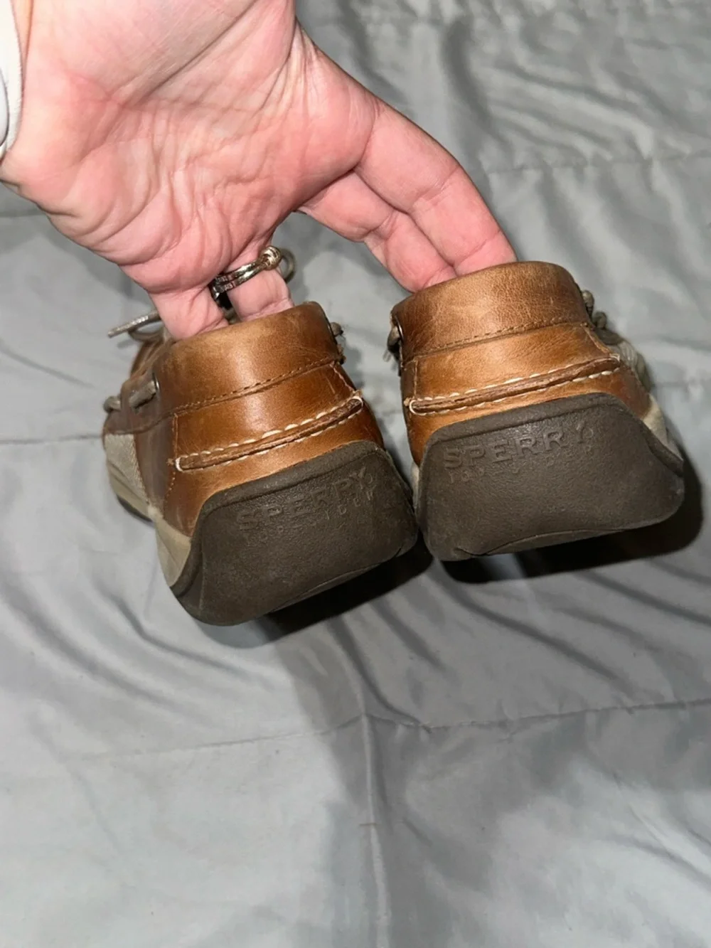 Sperry Top-Sider Surveyor Two Eyed Leather Boat Shoes Men's Sz 12 Classic Preppy